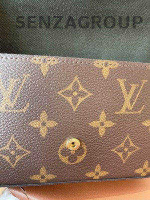 Louis Vuitton Monogram Félicie Strap Brown Gold Clasp Shoulder Crossbody Bag