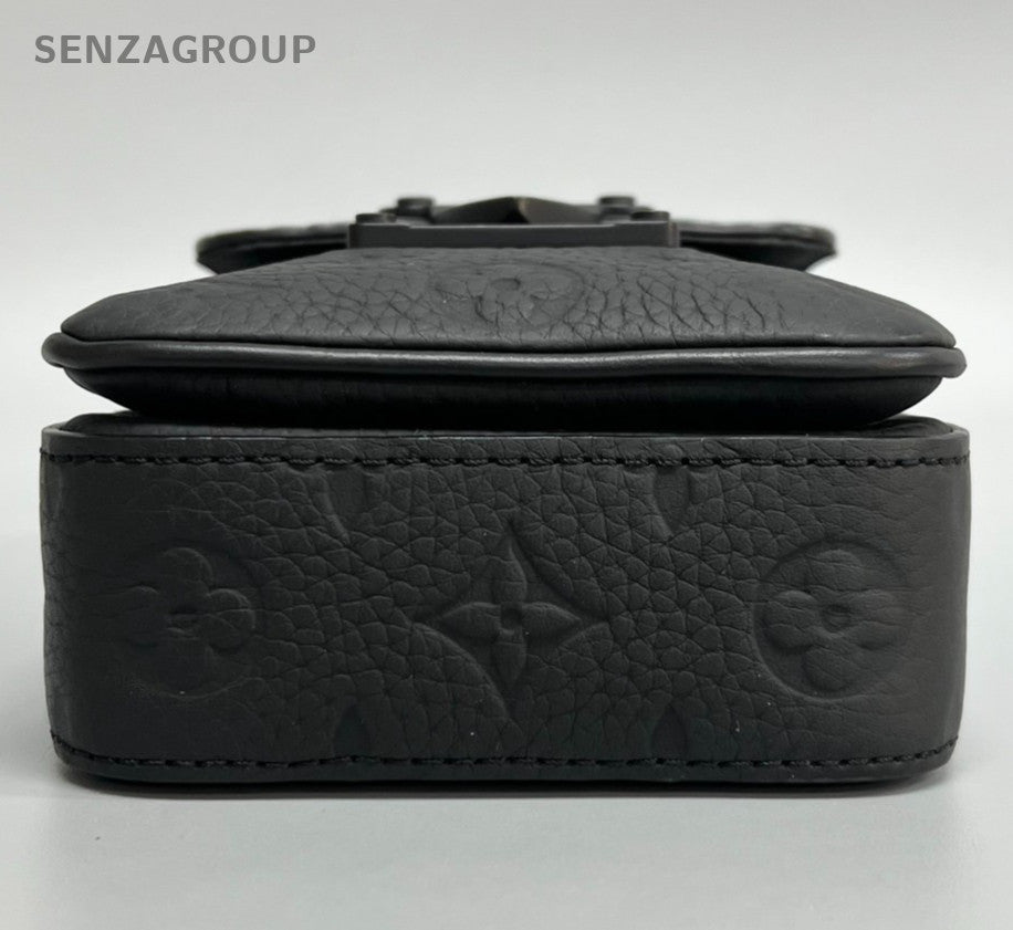 Louis Vuitton Monogram Slock Calfskin Crossbody Black Unisex Adults Classic