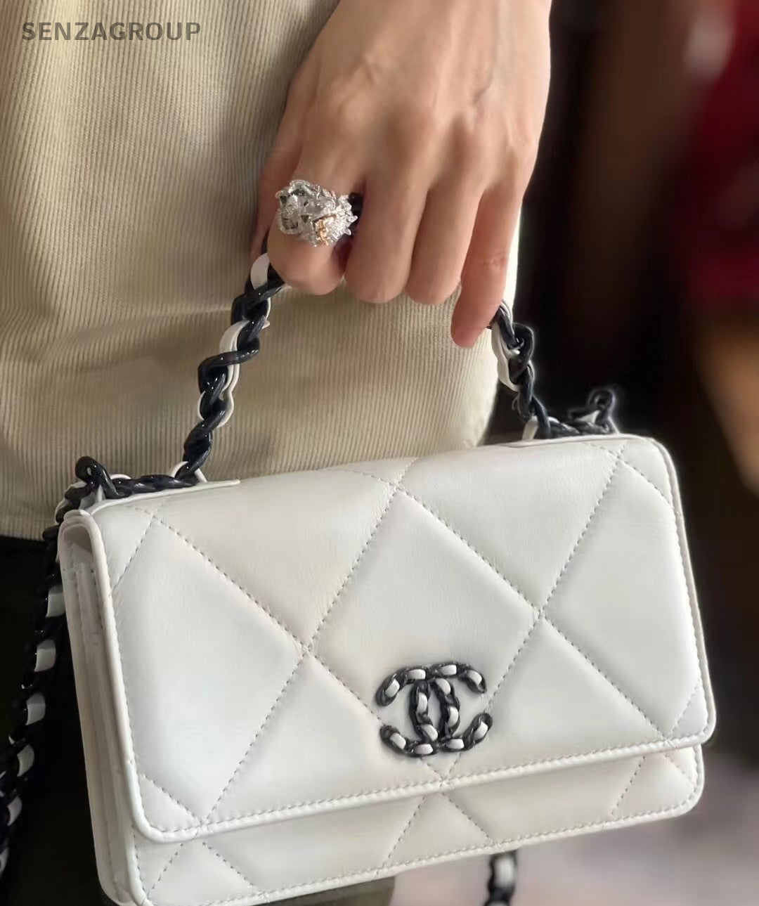 CHANEL 19bag WOC Limited Edition Chain Shoulder bag White Women