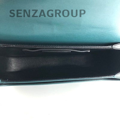 YSL Saint Laurent Solferino Medium Blue Silver Shoulder Bag Classic Women