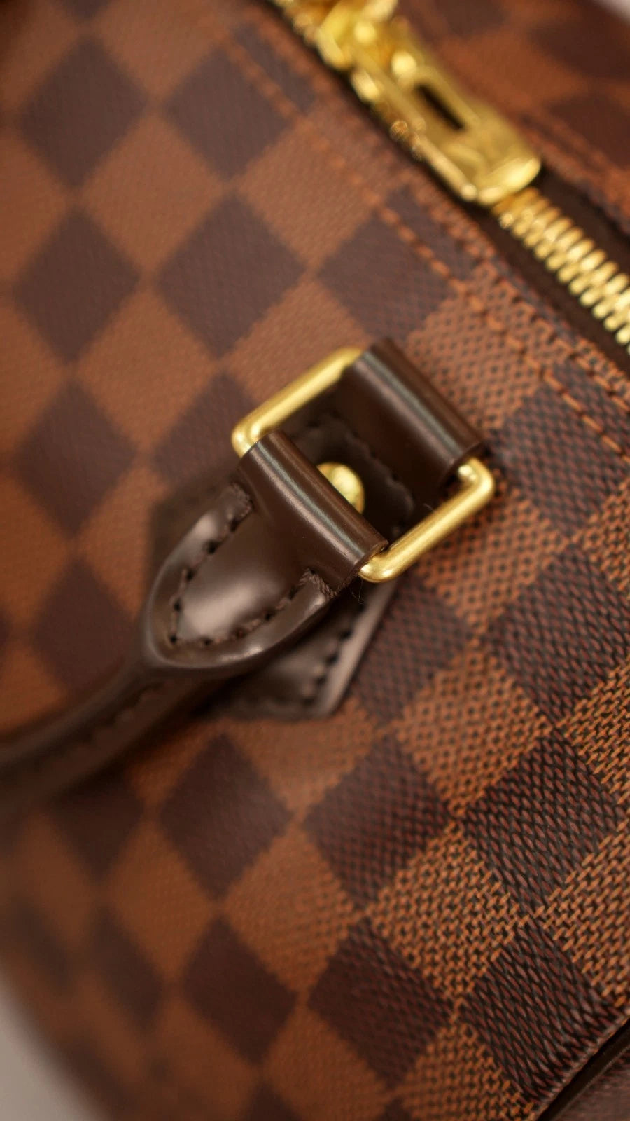 Louis Vuitton Speedy25 Damier Brown Shoulder Bag Top Handle Bag Excellent