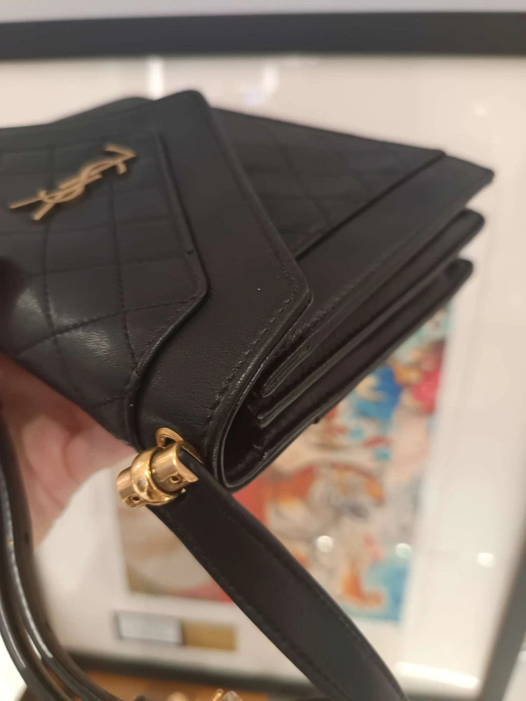 YSL Gaby Mini Front Flap Quilted Shoulder Bag For Women