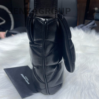 Saint Laurent Black Gold Hardware 2Way Tote Shoulder Bag Classic Women