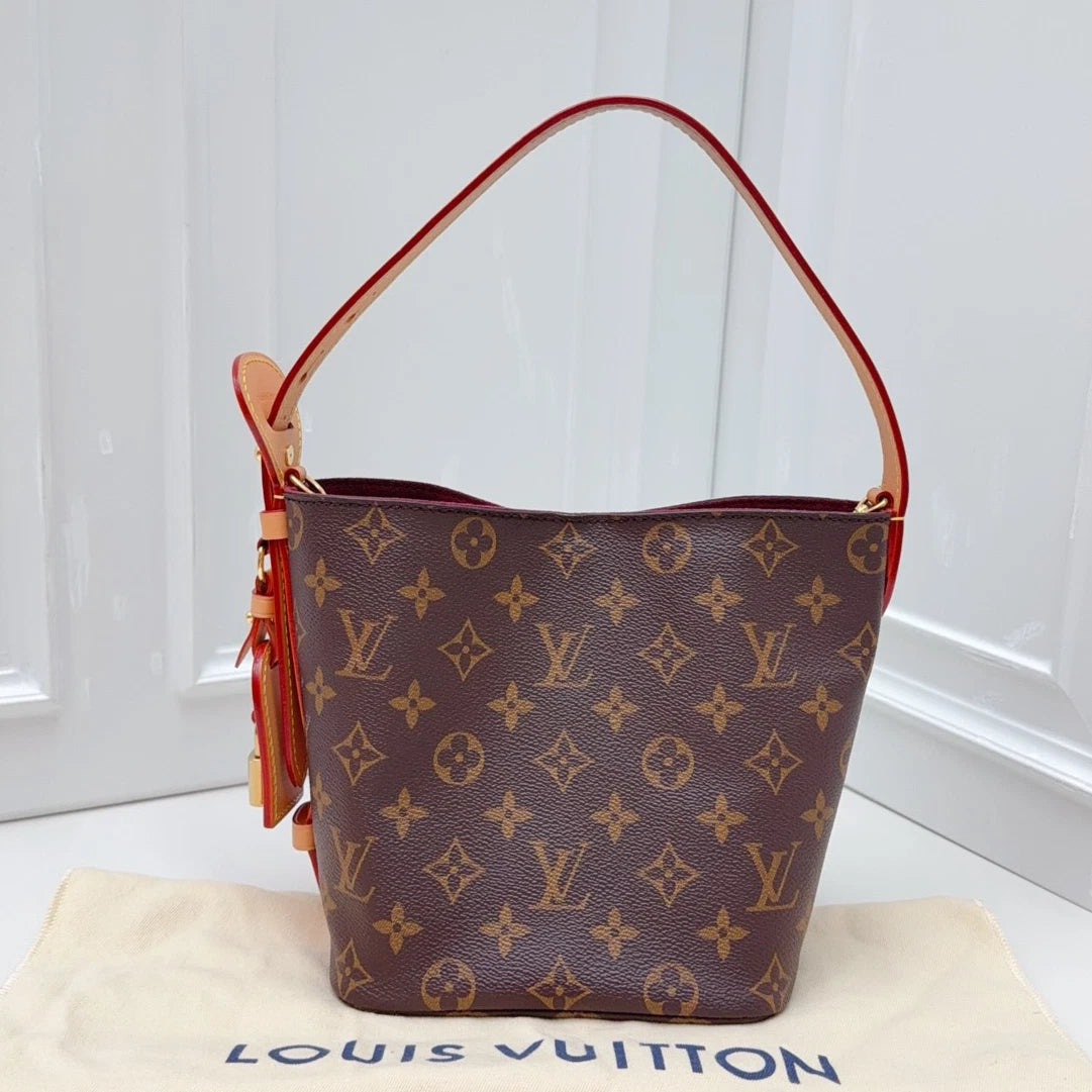 Louis Vuitton All In BB Bucket Monogram Shoulder Bag Brown Women
