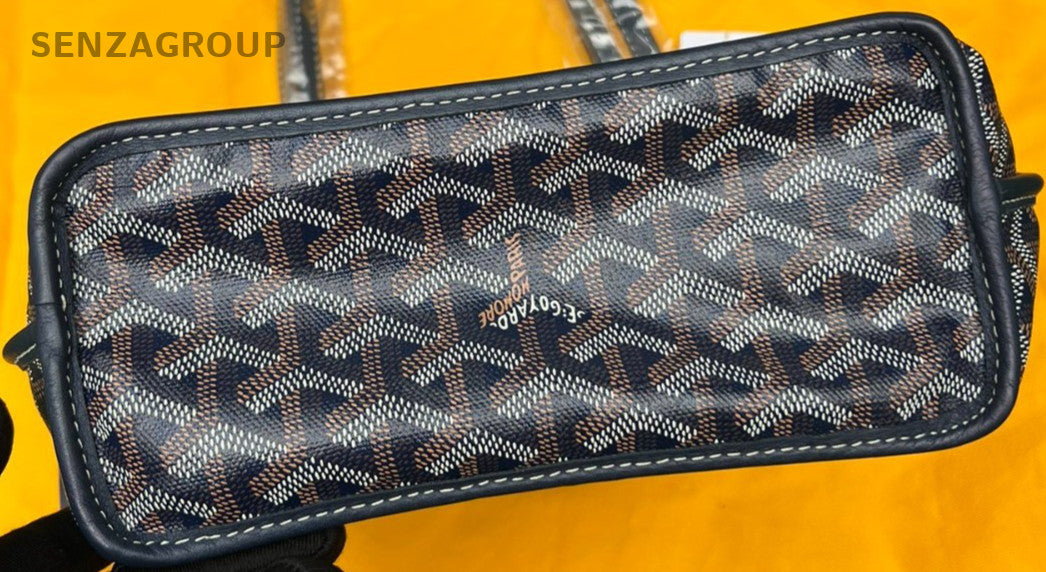 Goyard  Mini Tote Shoulder Bag Navy Blue Used Women Classic