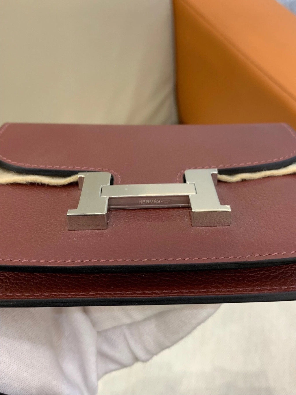 Hermes Constance Slim Evercolor Women Wallet Waist Bag