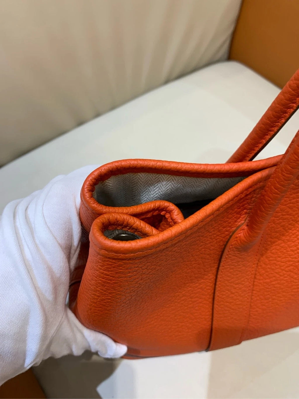 Hermes Garden Party30 Tote Bag Orange For Women