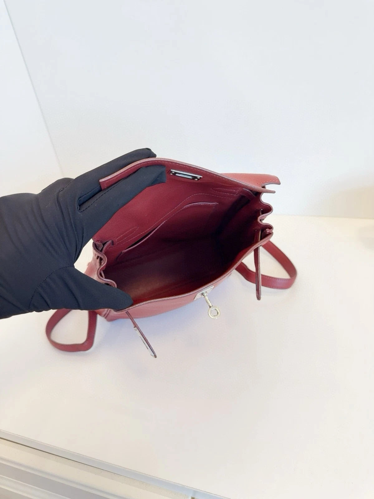 Hermes Kelly Ado Brick Red Backpack For Women