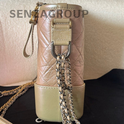 Chanel Gabrielle Hobo Bag Medium Size Pink Gold Hardware Chain Strap
