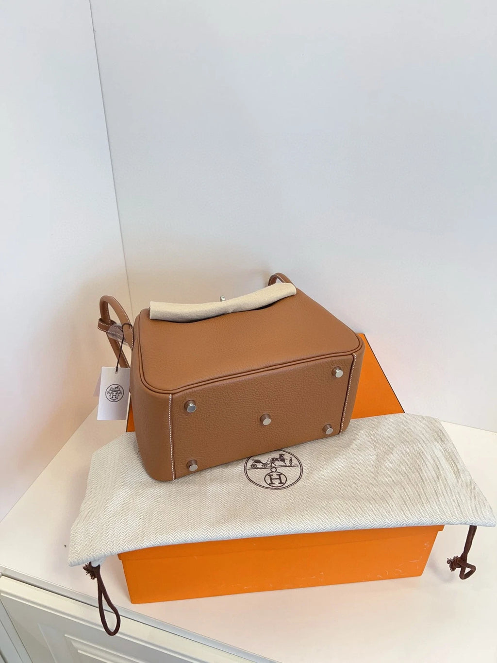 Hermes Lindy26 Brown Silver Handbag Shoulder Bag For Women