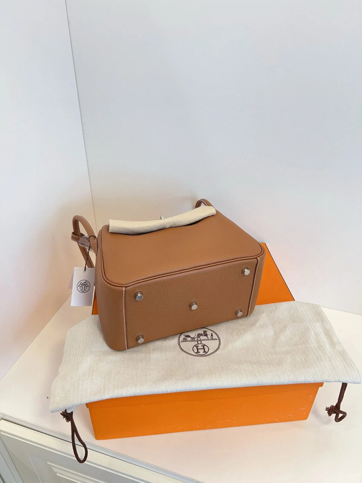 Hermes Lindy26 Brown Silver Handbag Shoulder Bag For Women