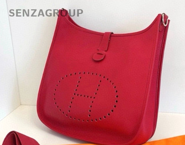 Hermes Evelyne 33 2ways Shoulder Crossbody Bag Red Women casual style
