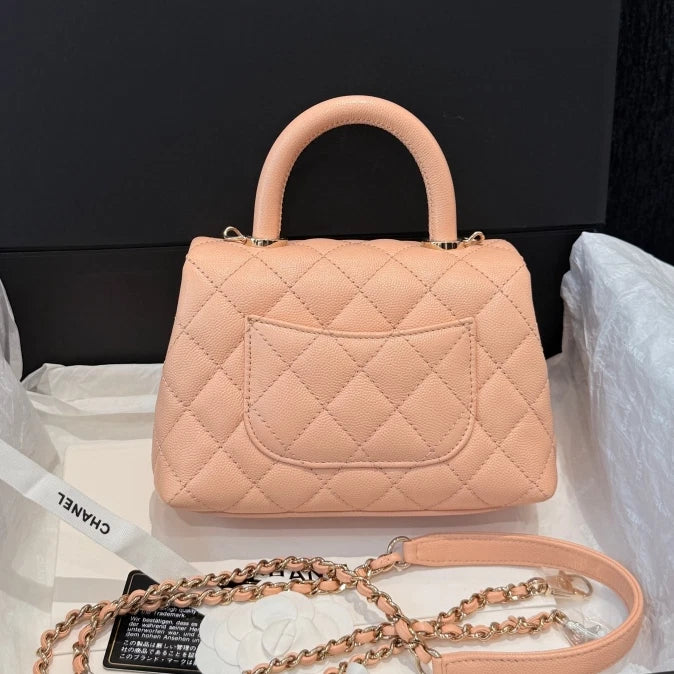 Chanel Coco Handle Mini Calfskin Top Handle Shoulder Crossbody Bag Women D