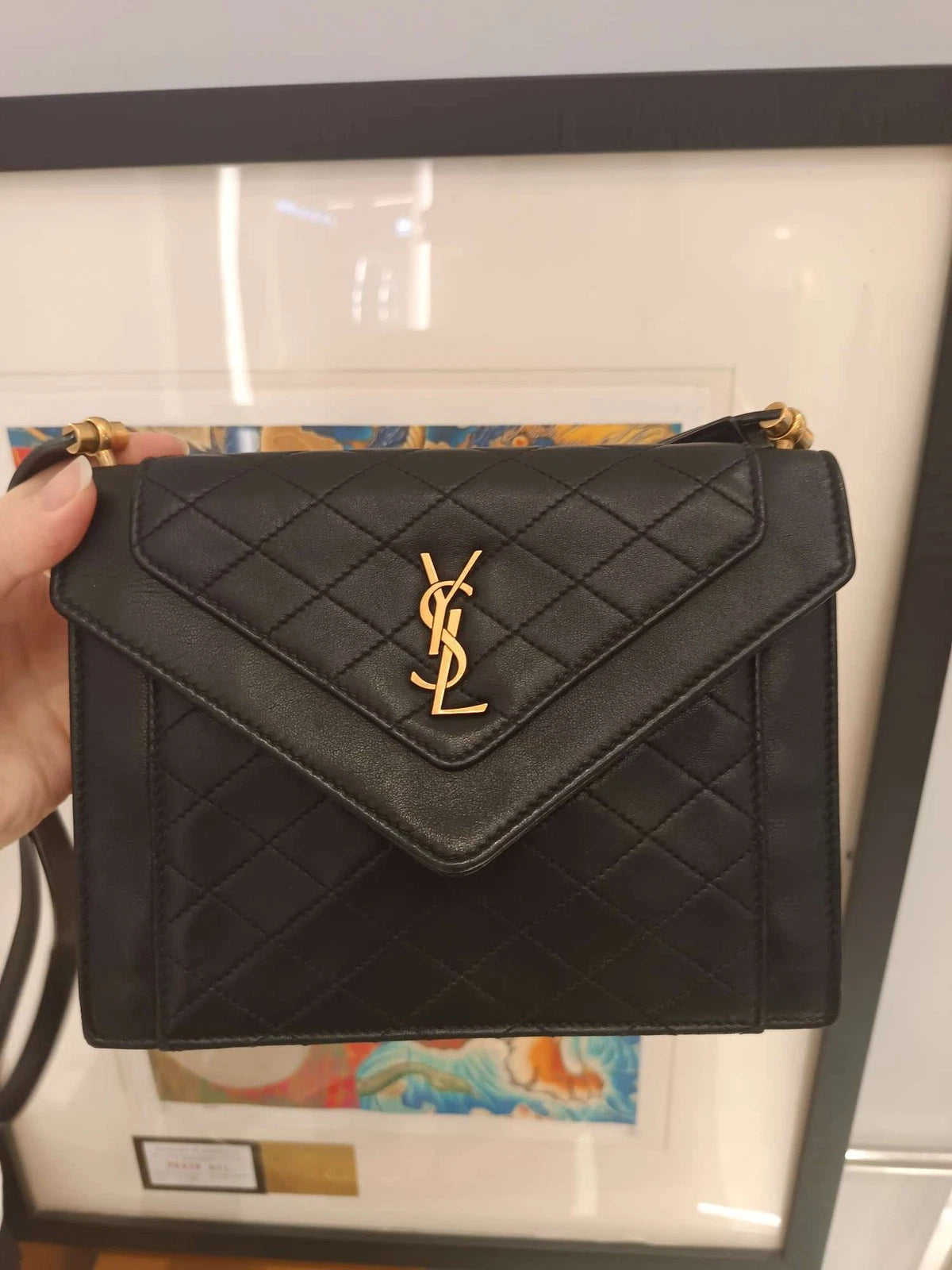 YSL Gaby Mini Front Flap Quilted Shoulder Bag For Women