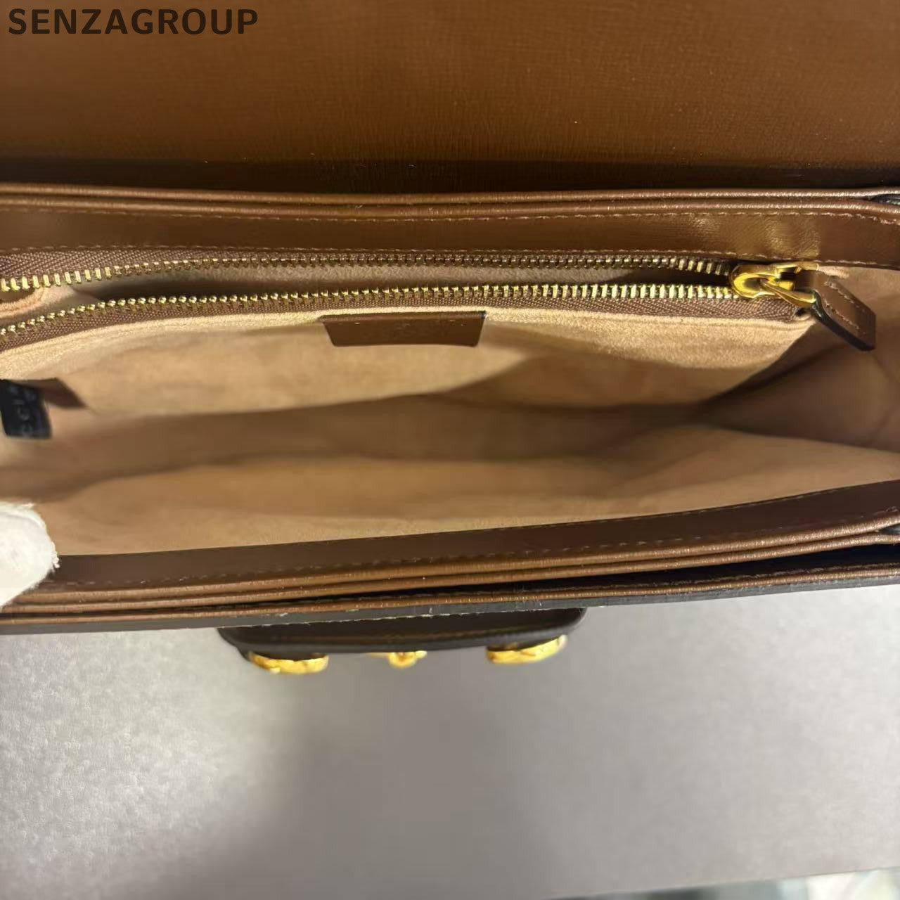Gucci Horsebit 1955 GG Supreme Saddle Bag Brown Women's Classic
