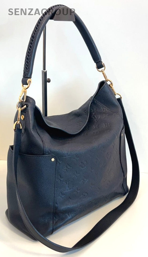 Louis Vuitton Melie Hobo Monogram Empreinte 2WAY Shoulder Handbag Black Gold