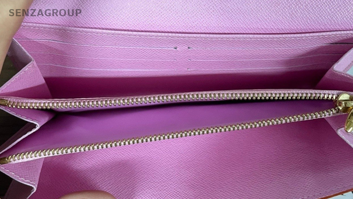 Louis Vuitton Monogram Multicolor Long Wallet White Pink Gold Women Classic