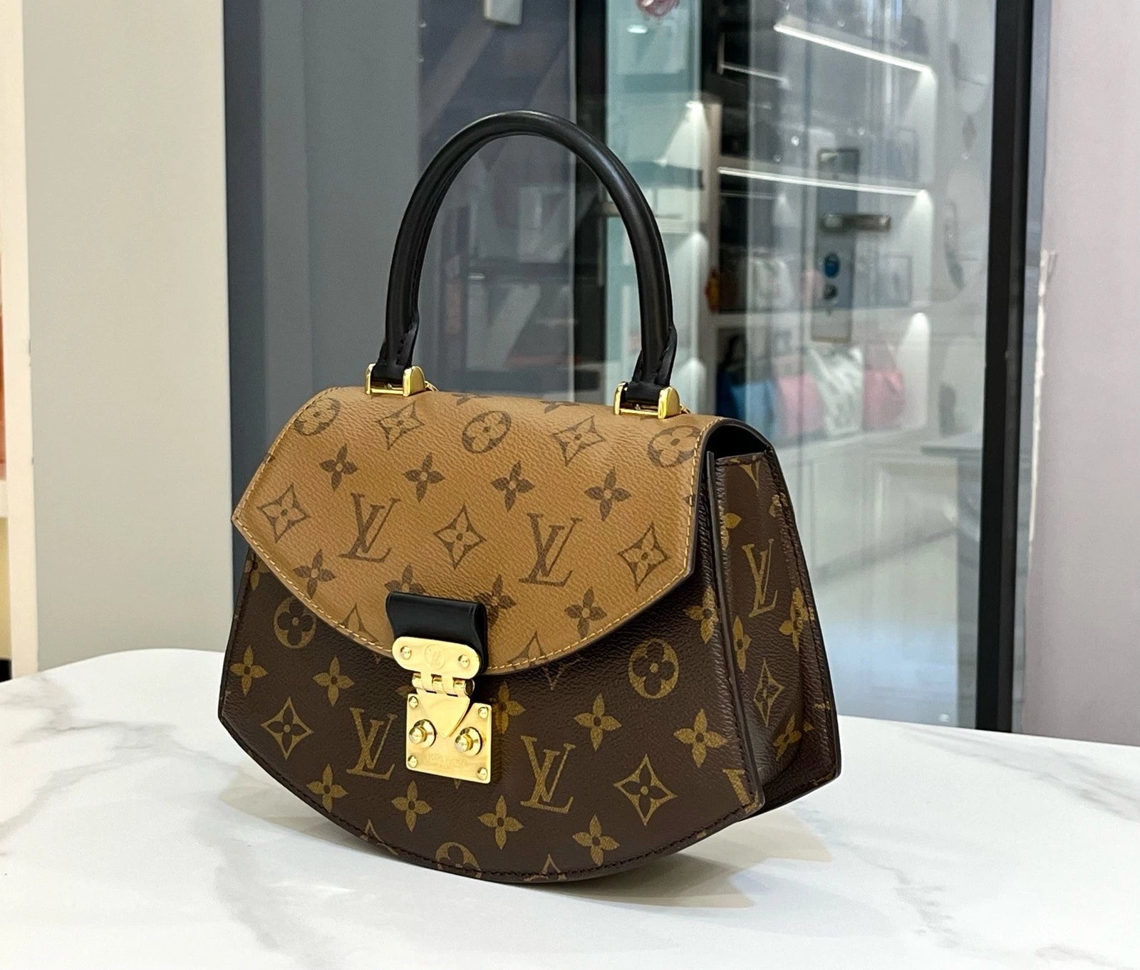 Louis Vuitton Classic Monogram Top Handle Bag For Women
