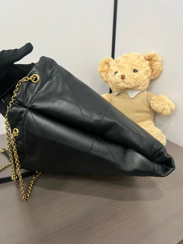Saint Laurent Black Leather JAMIE Shoulder Bag For Women