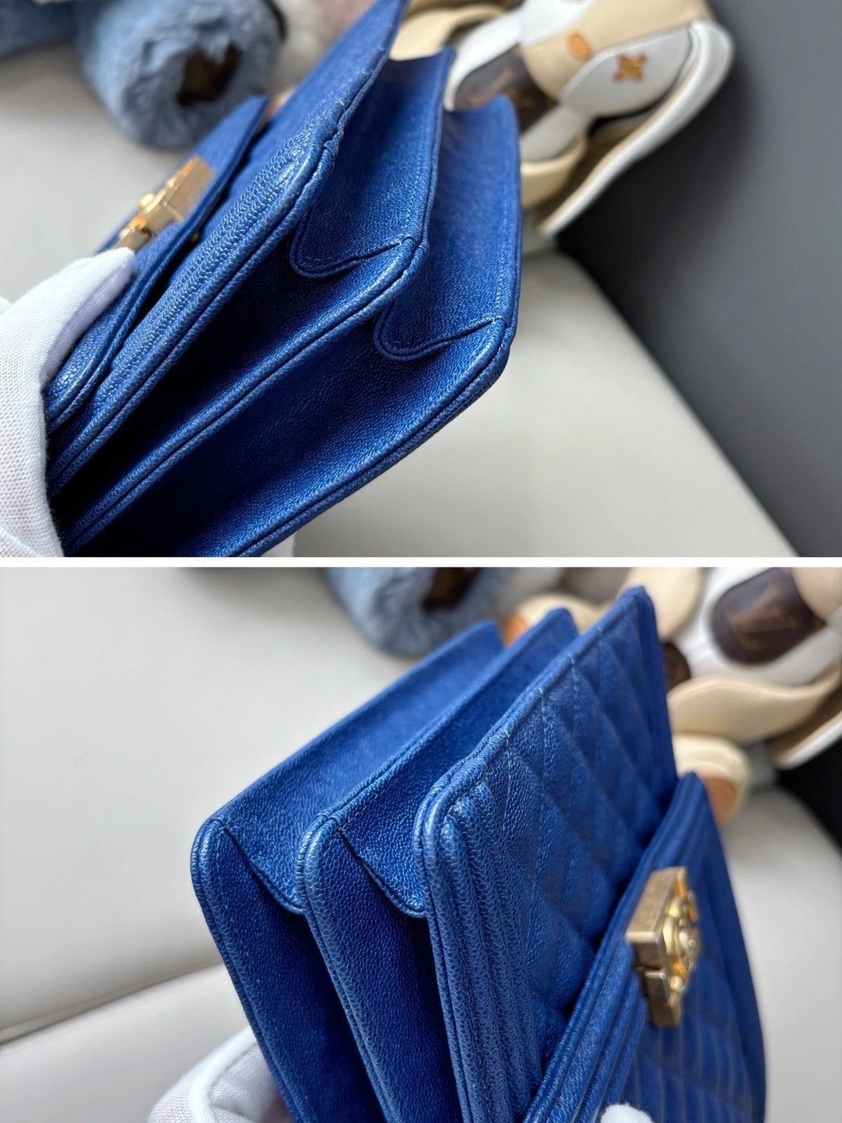 Louis Vuitton Leboy Vertical version Chain Shoulder bag Klein blue Women Gold