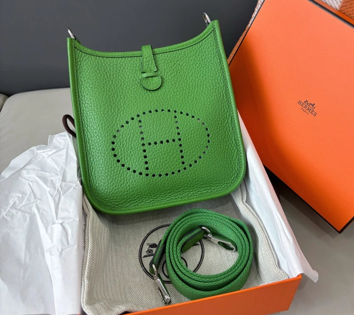 Hermes Mini Evelyne Green Shoulder Crossbody Bag Women Fashion