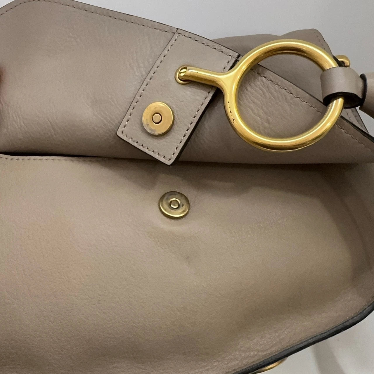 Chloe Leather Women Elephant Grey Shoulder Crossbody Bag
