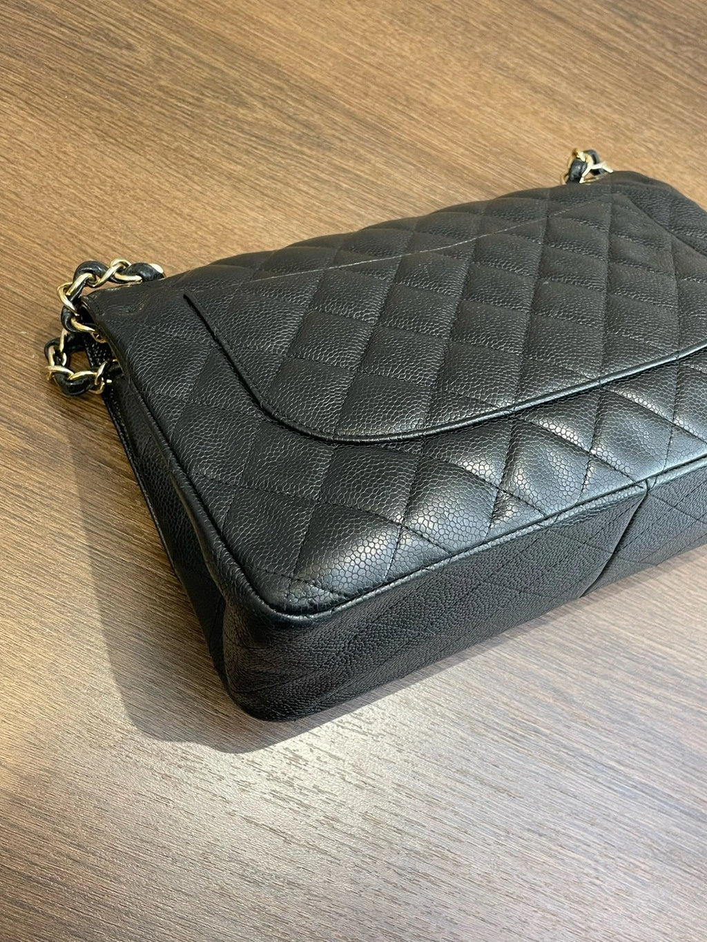Chanel Classic Flap Jumbo Chain Shoulder Bag Crossbody Women Diamond