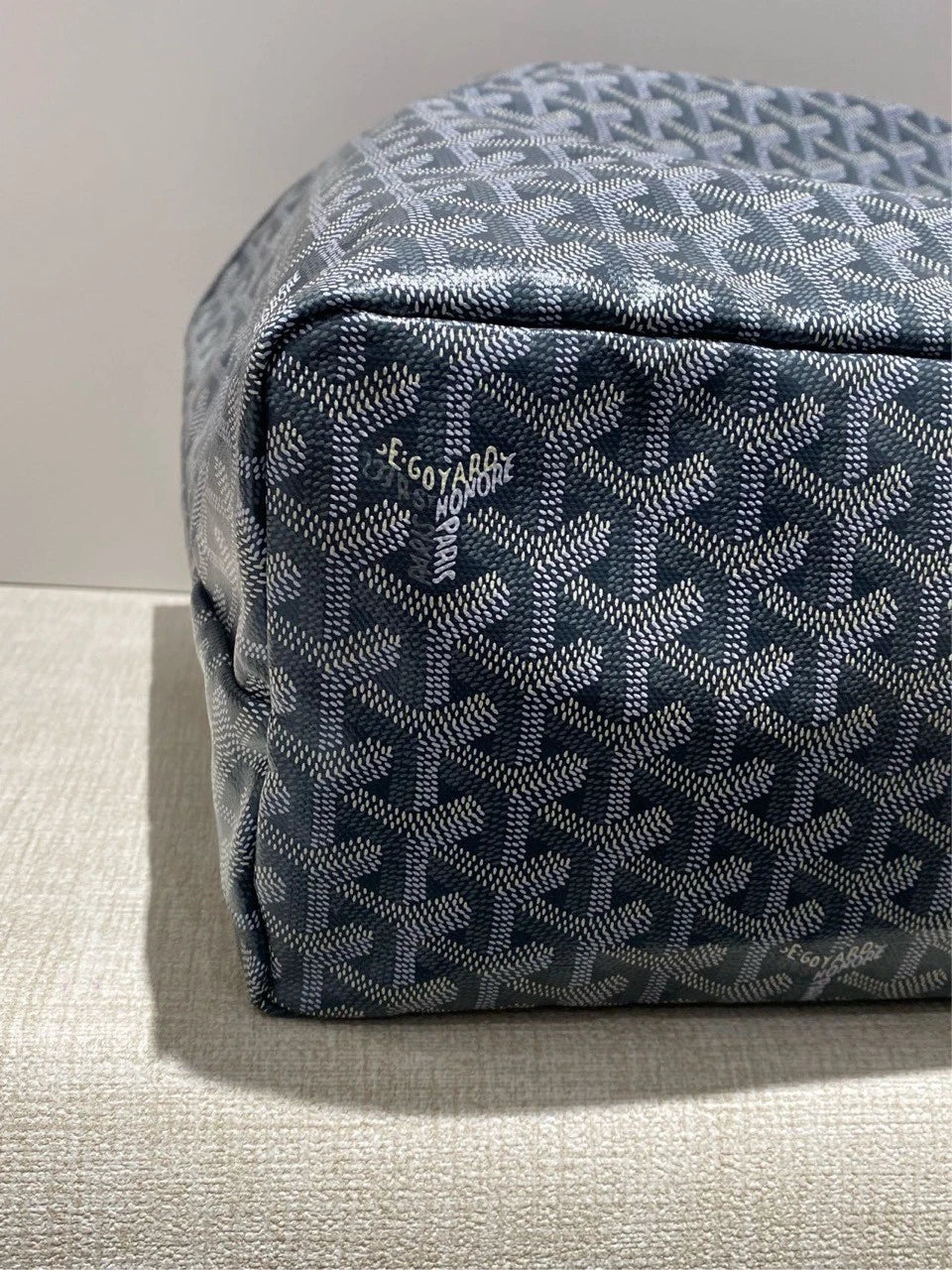 Goyard Gray Canvas Two-in-one Tote Shopping Bag For Women