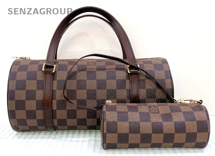 Louis Vuitton Papillon Damier Ebene Handbag Purse Shoulder bag Brown