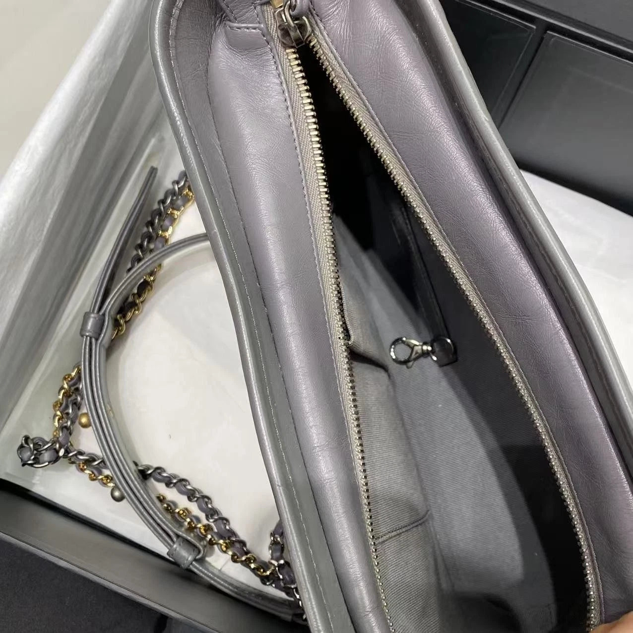 CHANEL Medium Gray Gabrielle Shoulder Bag For Women