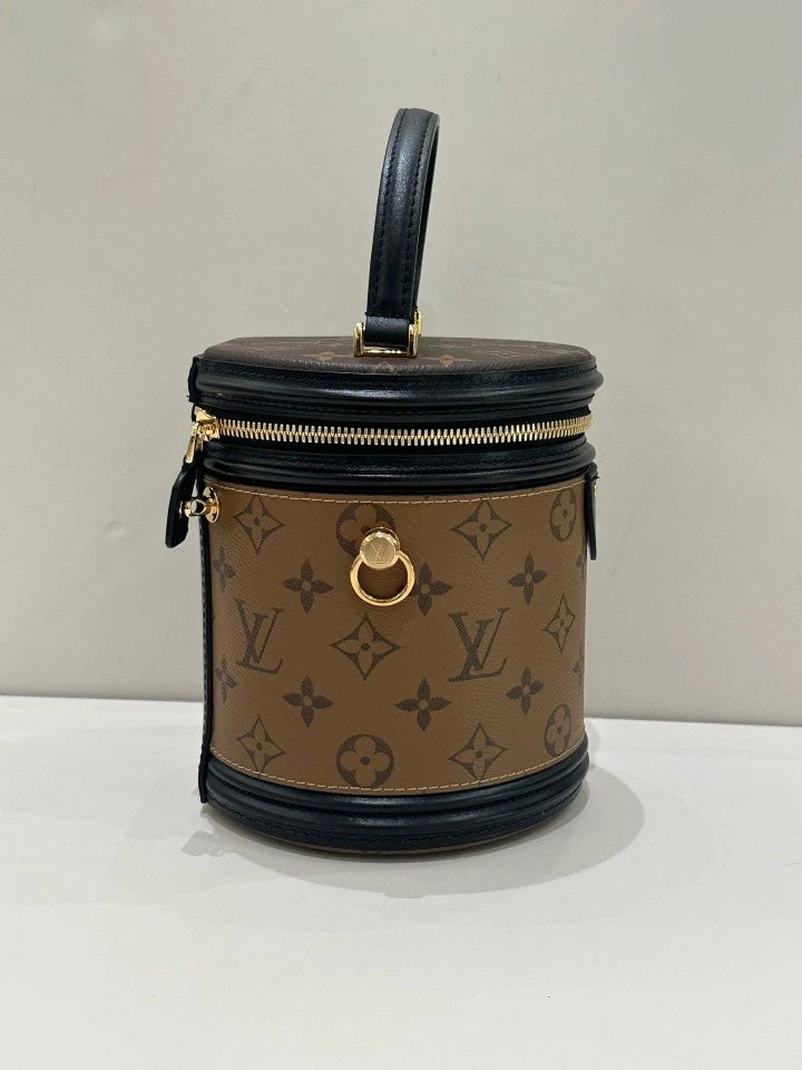 Louis Vuitton Canvas Bucket Top Handle Bag Crossbody For Women
