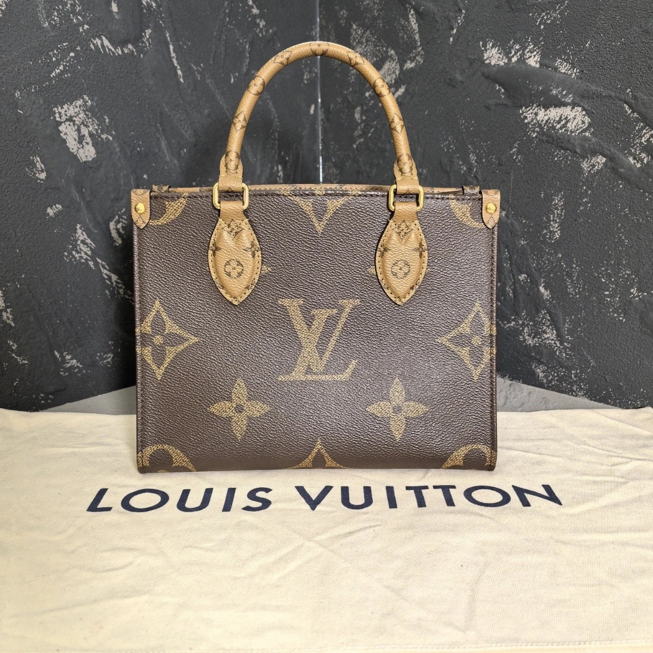 Louis Vuitton OnTheGo Small Canvas Tote Bag For Women