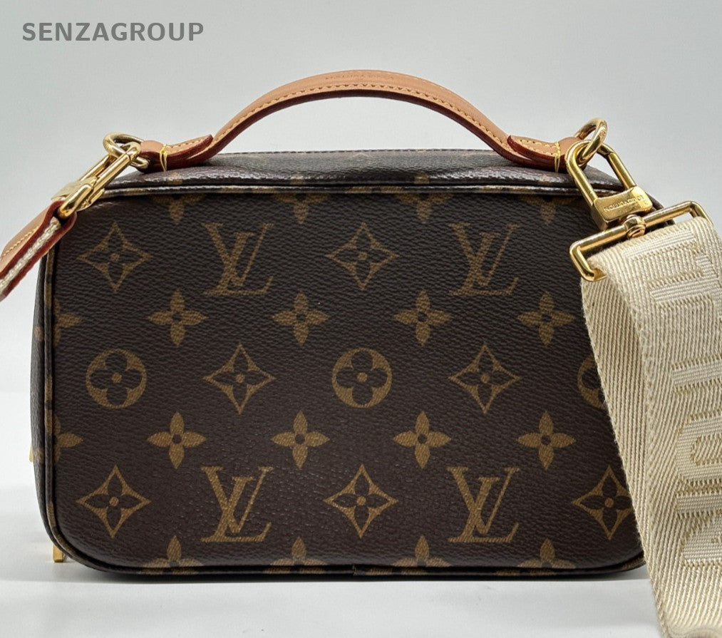 Louis Vuitton Utility Monogram Crossbody Brown Gold Women Classic Designer
