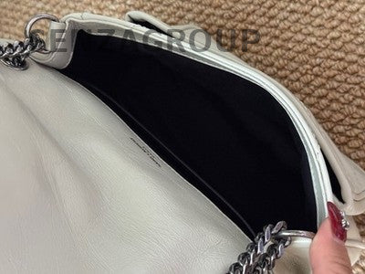 Saint Laurent YSL Niki Small Silver Chain Crossbody Bag Women