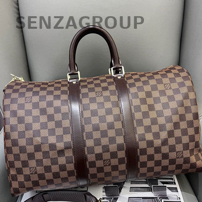 Louis Vuitton Damier Ebene Keepall 45 Travel Bag - Brown, Gold Hardware