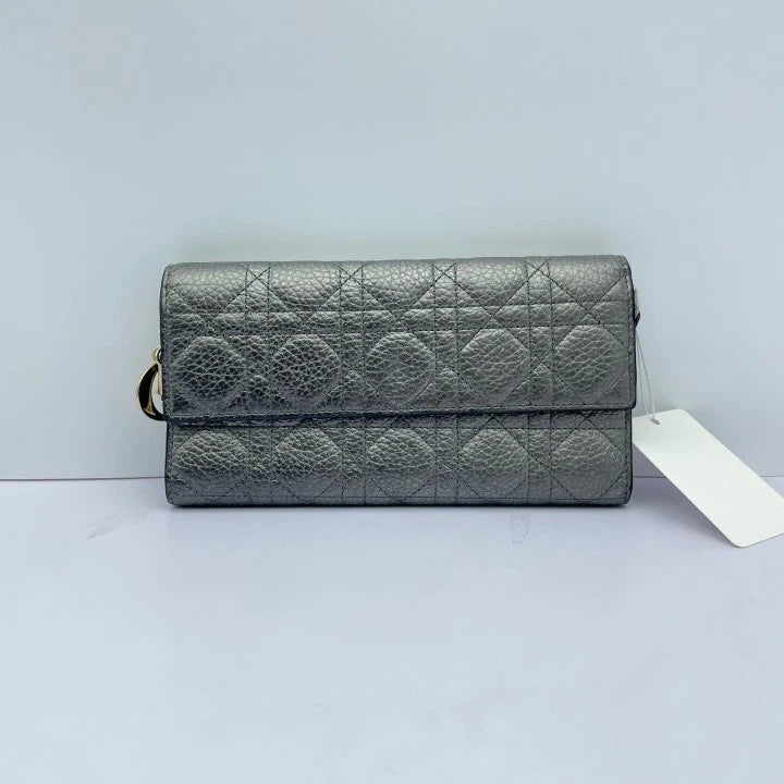 Dior Cannage Gray Clutch Bag For Women