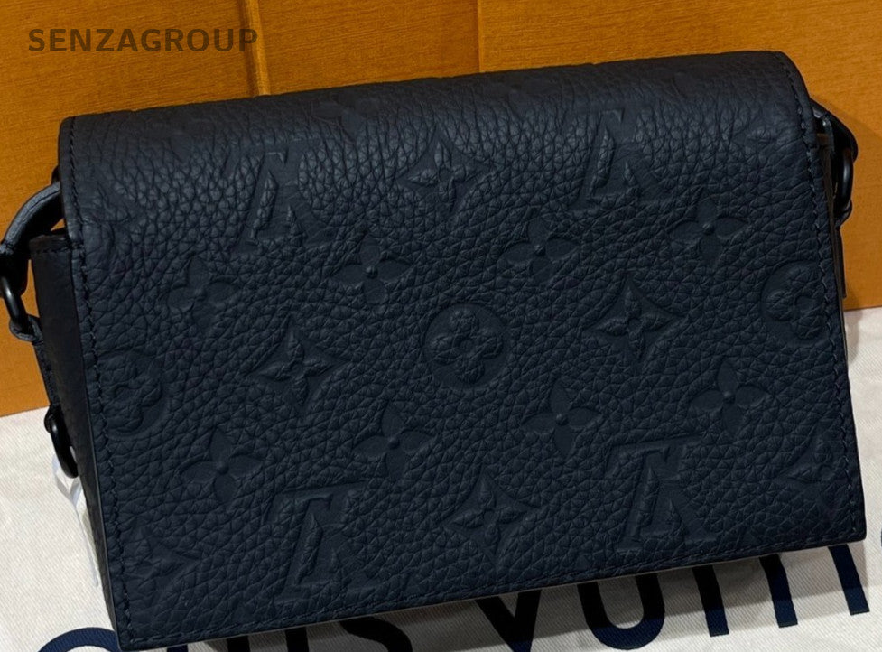 Louis Vuitton Steamer Embossed Leather  Crossbody Bag Black Brand New