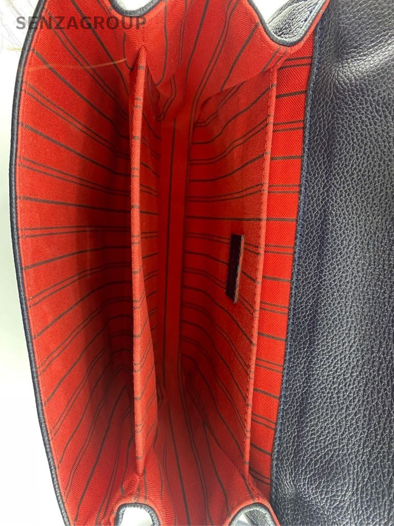 Louis Vuitton Monogram Calfskin Shoulder Bag Crossbody Blue Red Gold Women