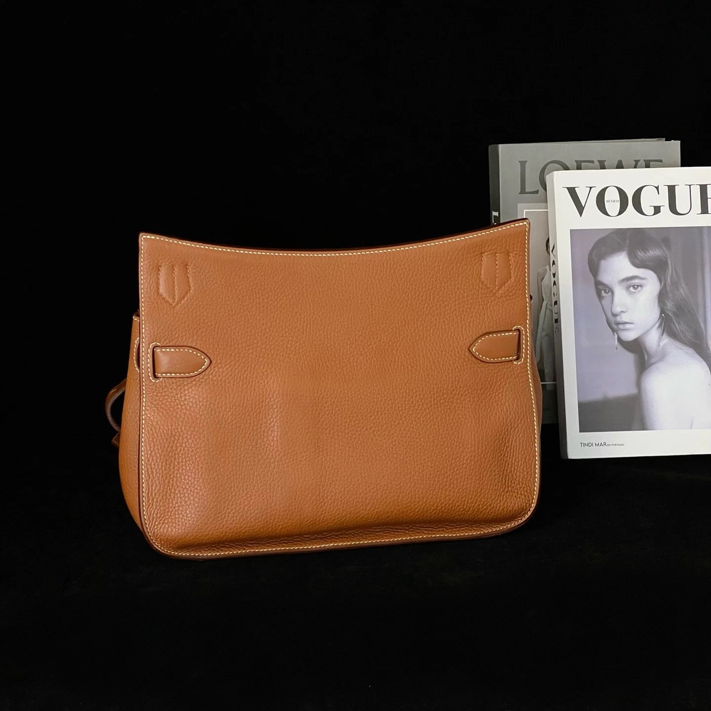 Hermes Jypsiere31 Shoulder Bag Brown Silver Used Women Classic Fashion