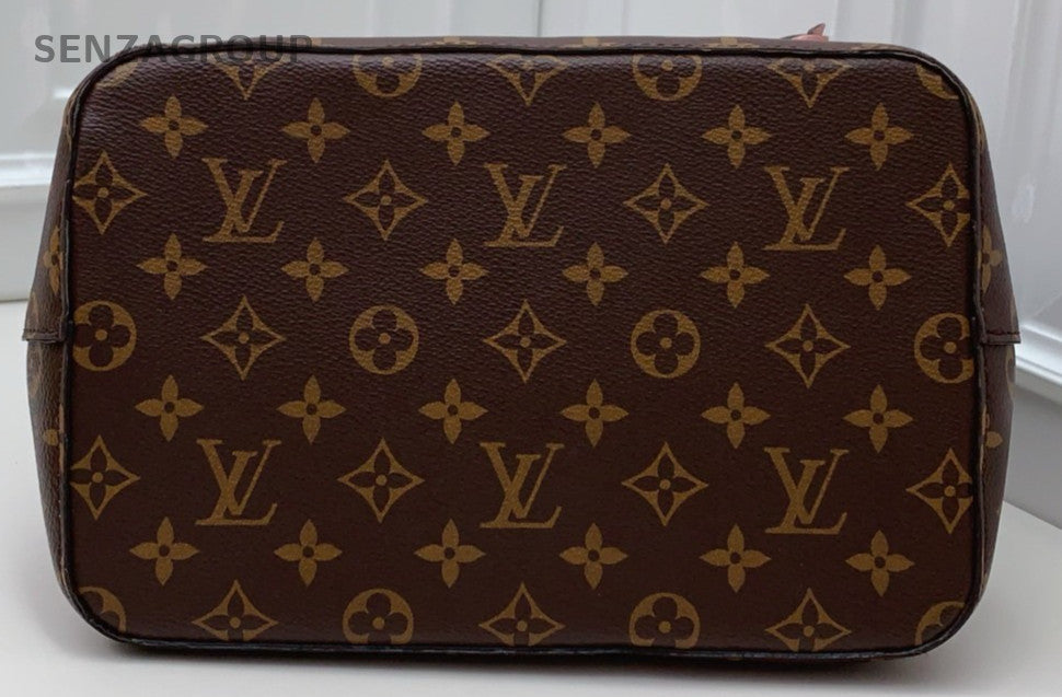 Louis Vuitton Monogram Bucket Shoulder Bag Crossbody Brown Pink Women Classic