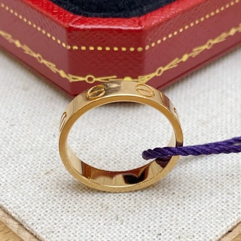 Cartier Love Small Ring Rose/Pink Gold 18k Wedding Band EU48/US4.5