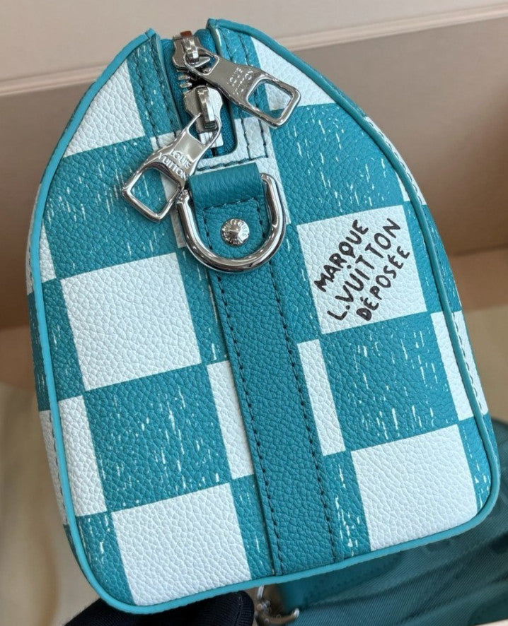 Louis Vuitton City Keepall Damier Shoulder Crossbody Bag Green Almost Brand New