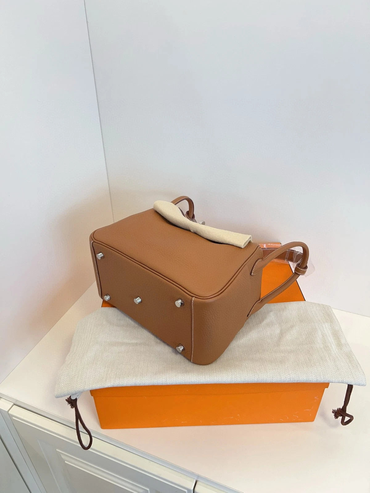 Hermes Lindy26 Brown Silver Handbag Shoulder Bag For Women