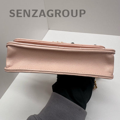 Chanel Quilted WOC Chain Shoulder Bag Pink Gold Fashion Women