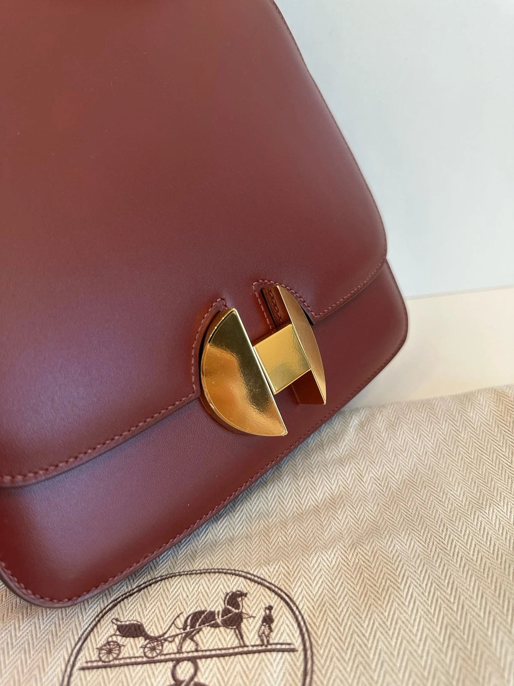 Excellent Condition Hermes 2002-20Bag PM Red Shoulder Bag Gold Hardware