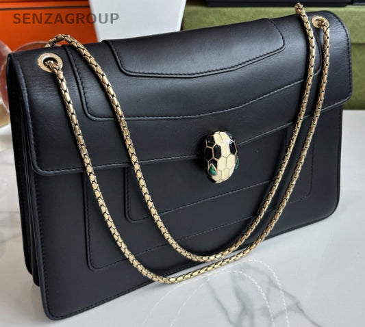 Bvlgari Serpenti Forever Square Black Shoulder bag Crossbody