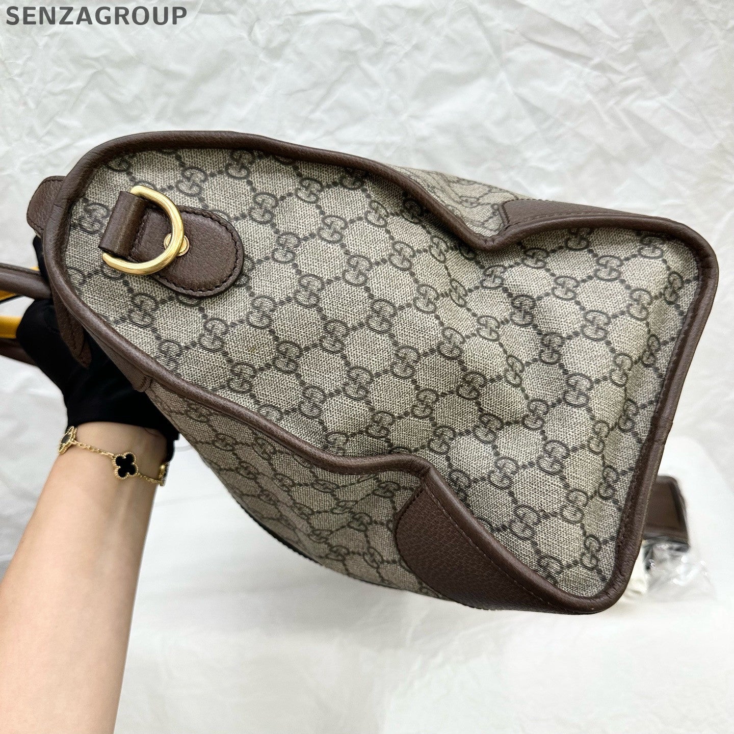 Gucci Rimowa Monogram Brown Tote Shoulder Bag Classic Women's