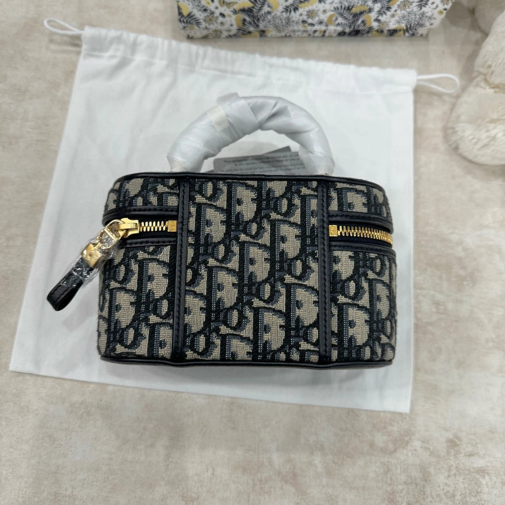 Christian Dior Oblique Makeup Case Handbag Crossbody For Women