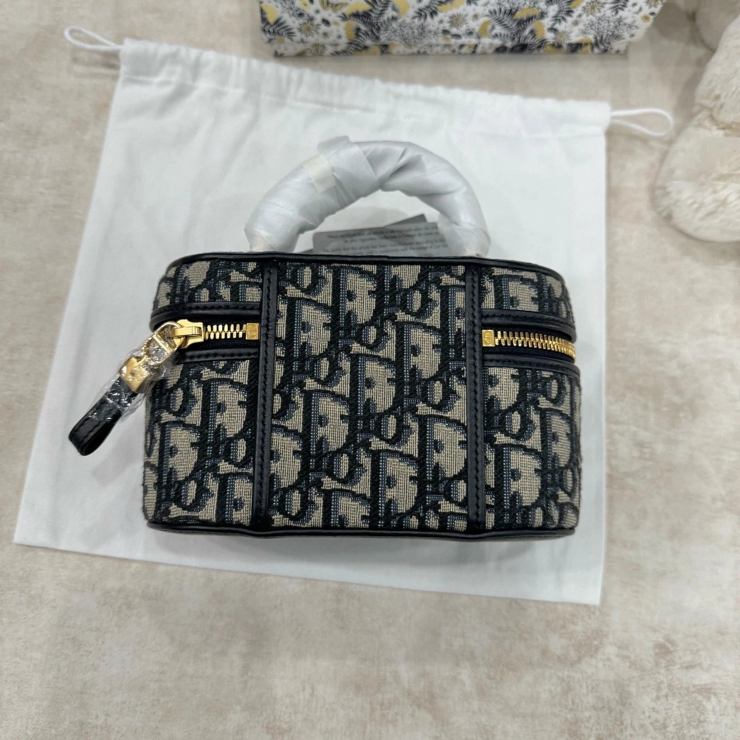 Christian Dior Oblique Makeup Case Handbag Crossbody For Women