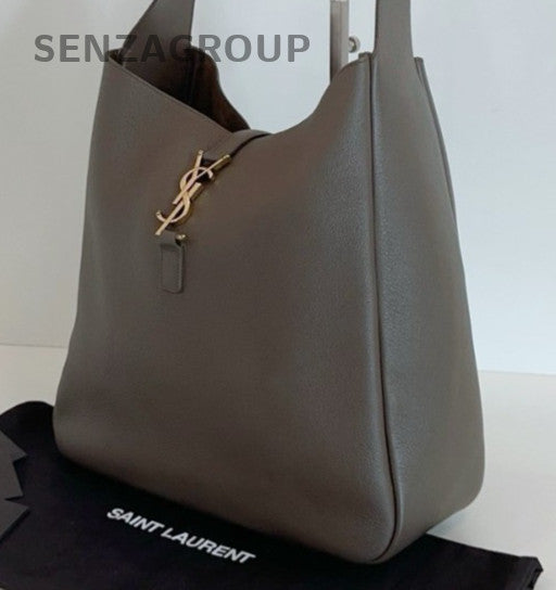Saint Laurent Le5à7 Hobo GM Shoulder Bag Green Gold Used Women Classic